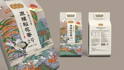 泰正宗五常有机大米包装设计 简约自然与品牌传承的完美融合